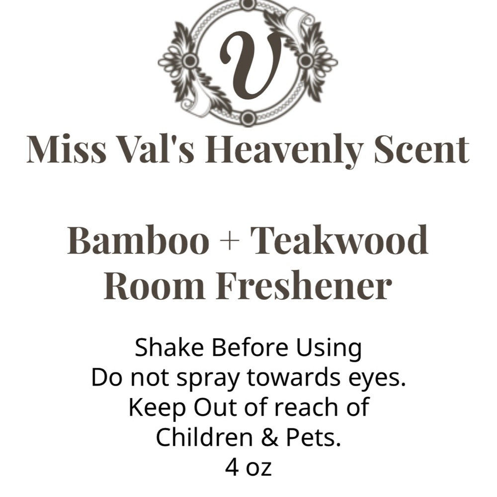 Bamboo,+ Teakwood, 4oz Handmade Room Freshener 
by Miss.Val’s Heavenly Scent - Picture 3 of 3